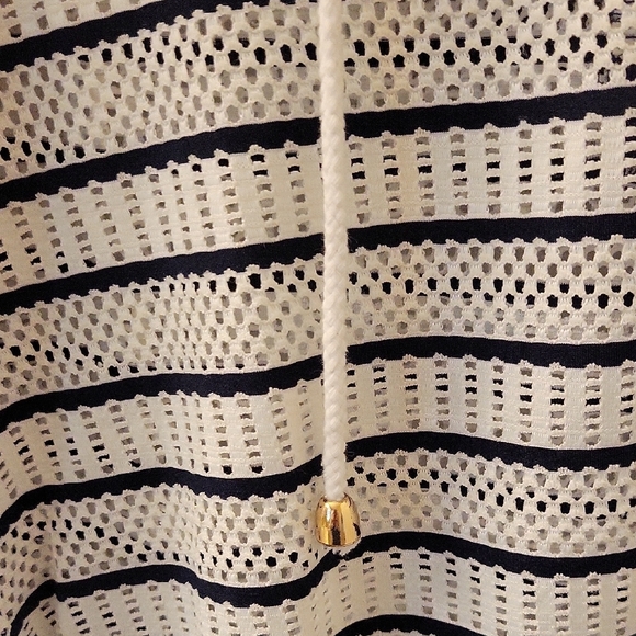 Beach Break Navy & White Hooded Swim Coverup Super Cute!! - Picture 9 of 10